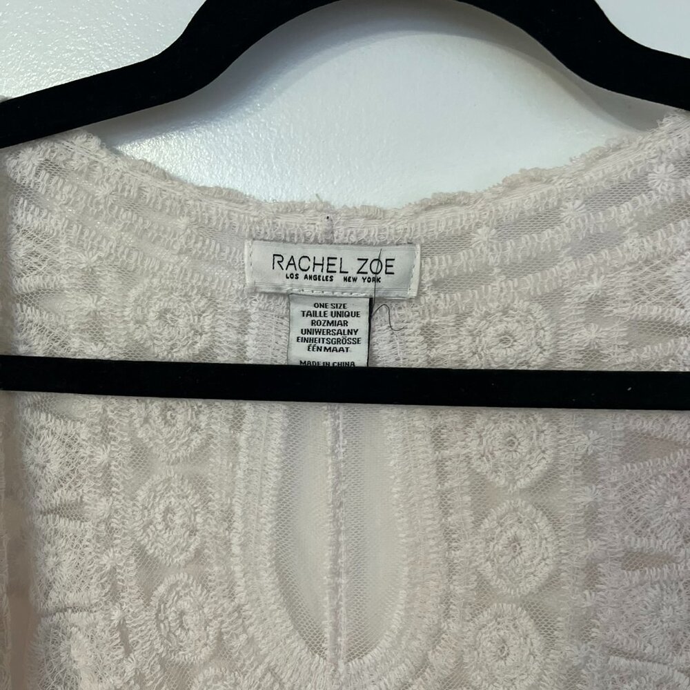 Rachel Zoe white lace kimono